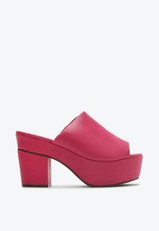 Sandália Plataforma Pink Schutz Salto Nysha Verniz