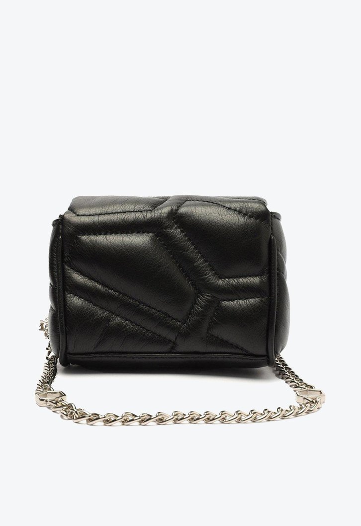 Mini Bag Tiracolo Preta Arezzo Couro Emma