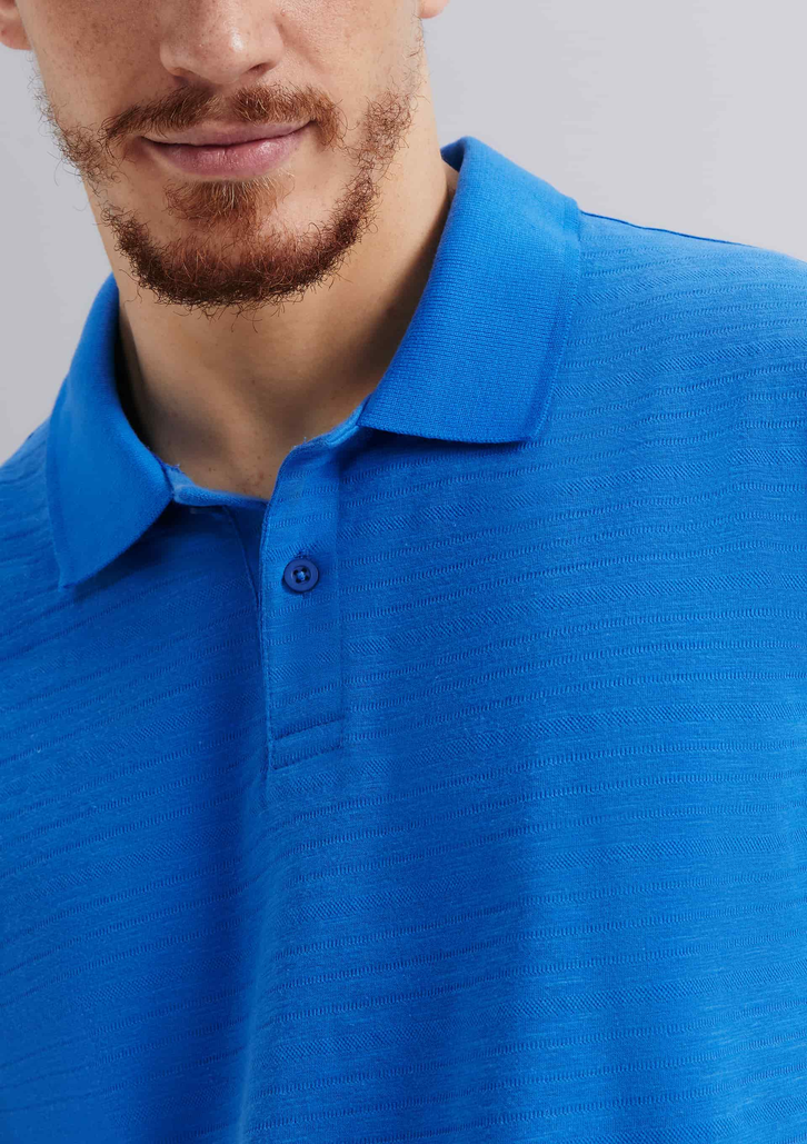 Camisa Polo Masculina Preta Hering Manga Curta Texturizada