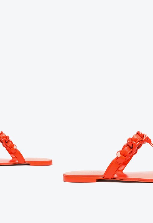 Sandália Schutz Rasteira Freshfull 60’s Orange