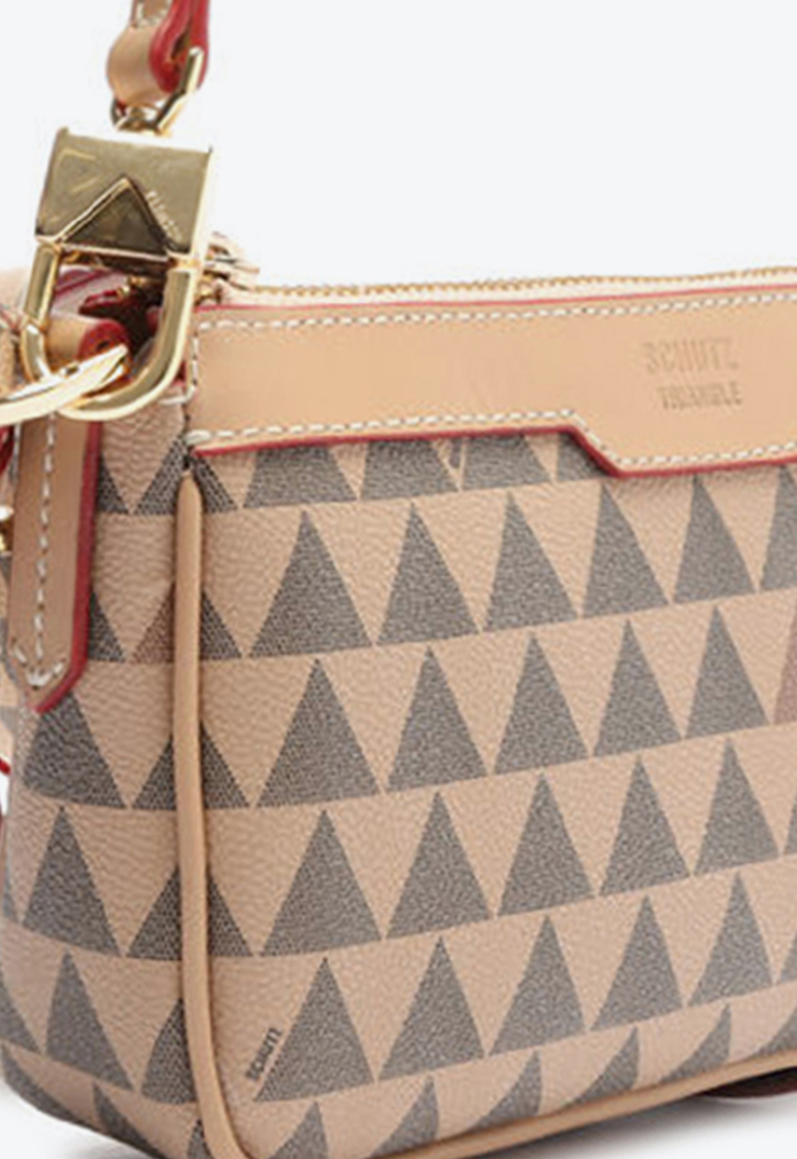Bolsa Tiracolo Bege Schutz Triangle
