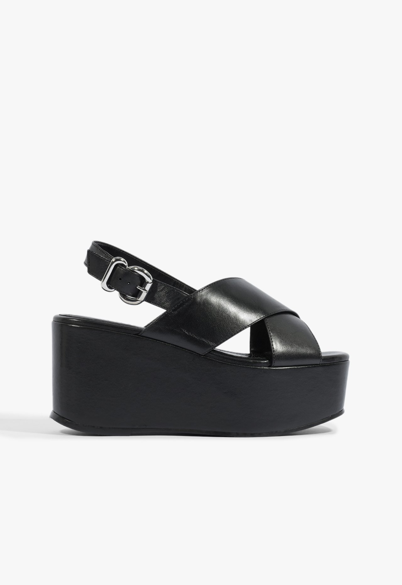 Sandália Plataforma Casual Cool Preta | ZZ MALL