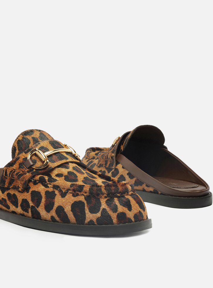 Clog Sabot Animal Print Bridão Metálico