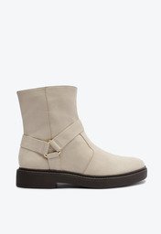 Bota Bege Anacapri Camurça Cano Curto