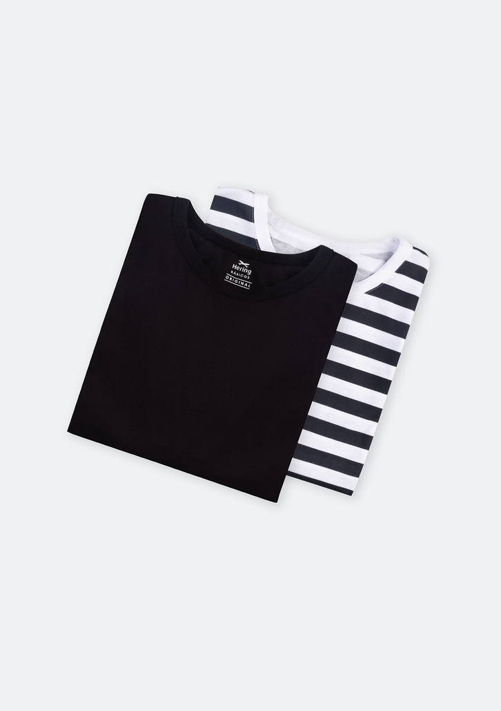 Kit de Camisetas Masculina Hering com Gola Arredondada