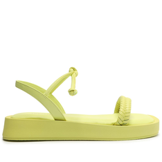 Sandália Flatform Verde Anacapri Lemon Tira Trançada
