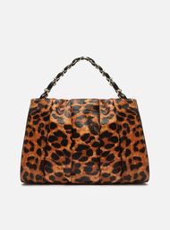 Bolsa Tote Animal Print Arezzo Onça Milano Grande