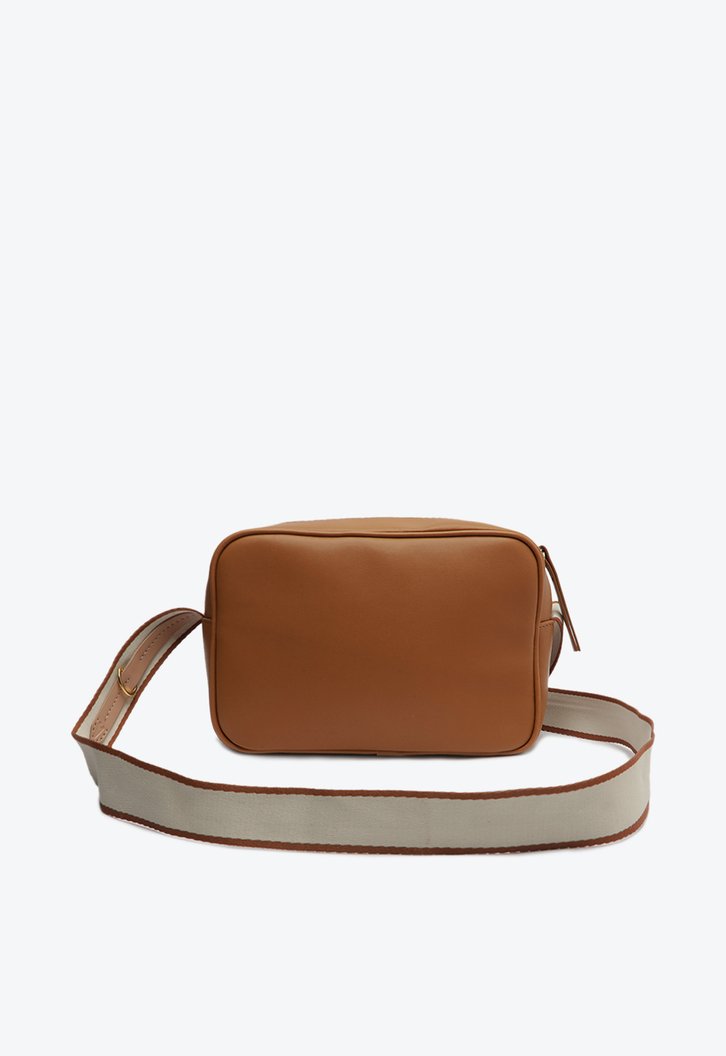 Bolsa Crossbody Marrom Pouch Nude Anacapri Média Alça Gorgurão