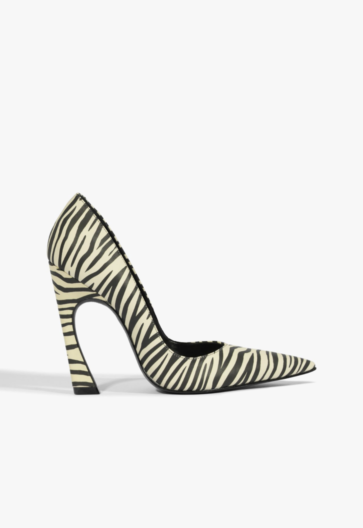 Scarpin Preto Schutz Lexi Couro Zebra | ZZ MALL