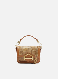 Bolsa Tiracolo Marrom Natural Arezzo Couro A001 Pequena