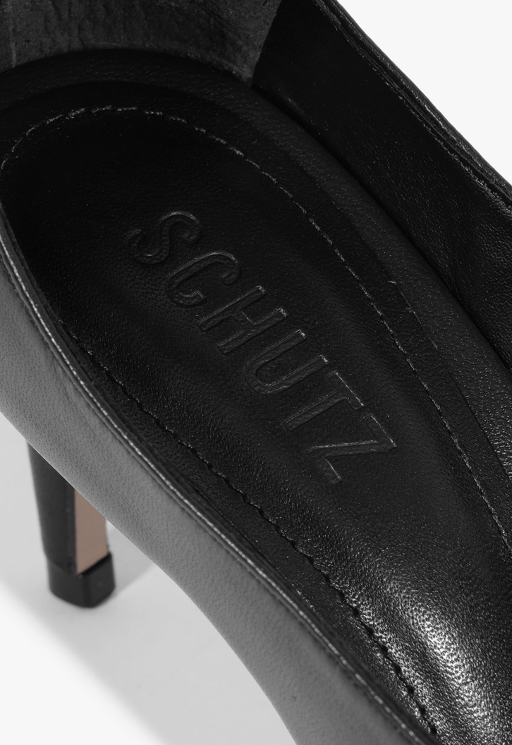 Sandália Thong Couro Preta | ZZ MALL