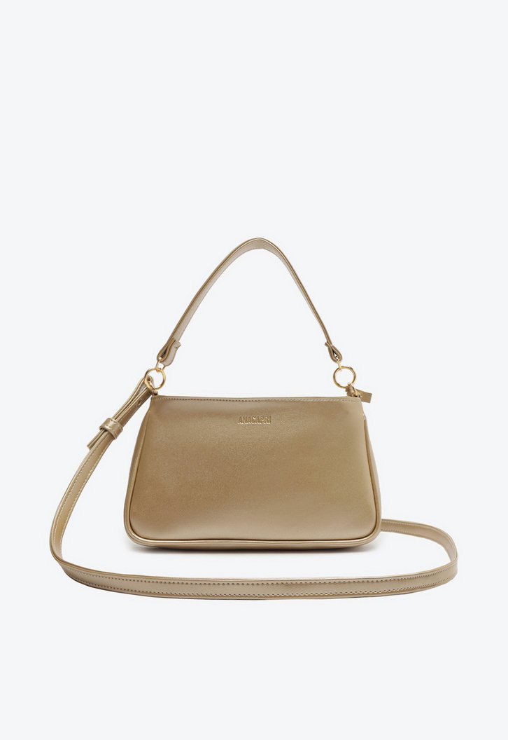 Bolsa Crossbody Dourada Anacapri Baguete Média Barbicacho