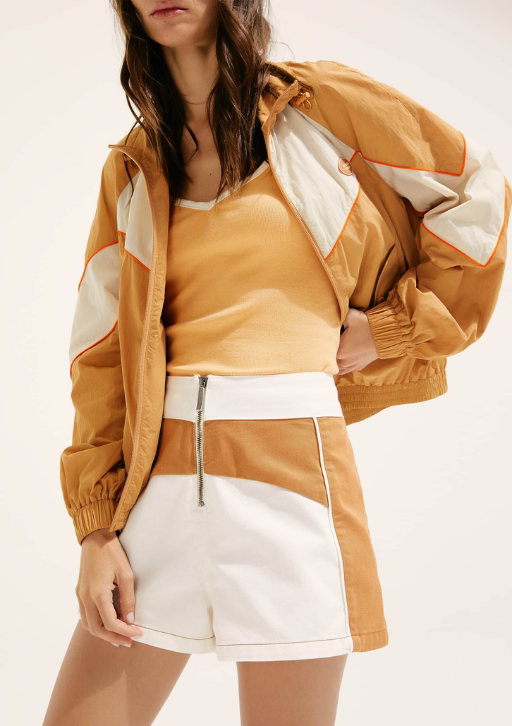 Shorts Bege Hering De Sarja Bicolor Hering + Cosmo