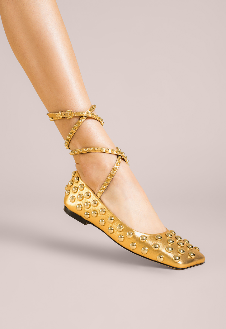 Sapatilha Dourada Vicenza Eleonora | ZZ MALL