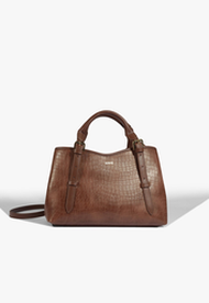 まつえ Bolsa Tiracolo Maeve Croco Marrom | ZZ MALL