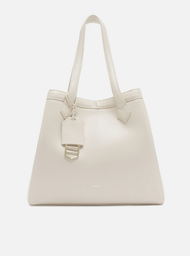 Bolsa Shopping Branca Arezzo Couro Grande Bag Charm