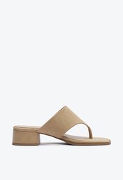 Sandália Mule Gaspéa Regular Bege