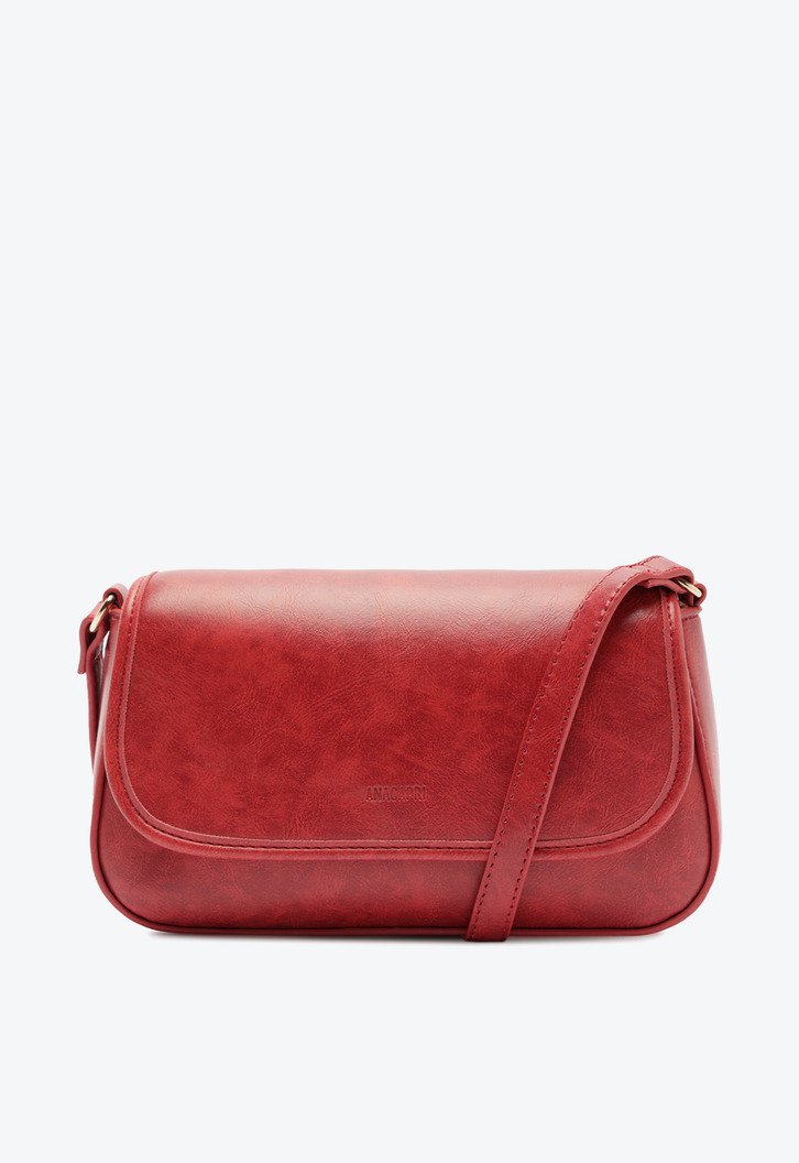 Bolsa Tiracolo Média Vintage Vermelha