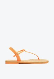 Kit Arezzo Sandália Rasteira Injetada Laranja