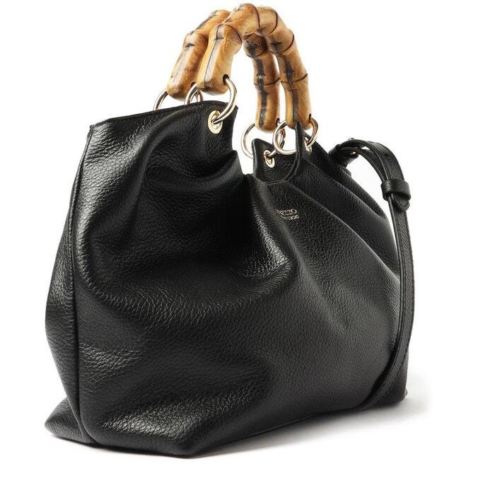 Bolsa Arezzo Tote Preta Couro Lara Média | ZZ MALL