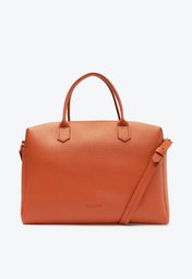 Bolsa Tote Laranja Anacapri Média Arredondada