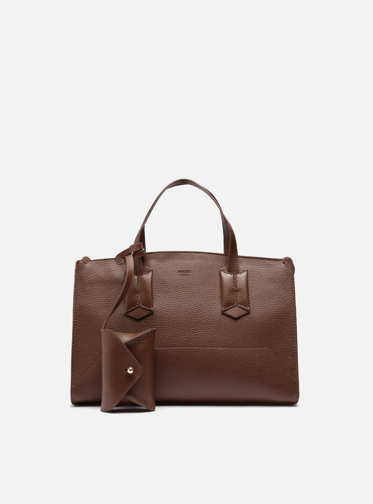 Bolsa Tote Marrom Média Bag Charm | ZZ MALL