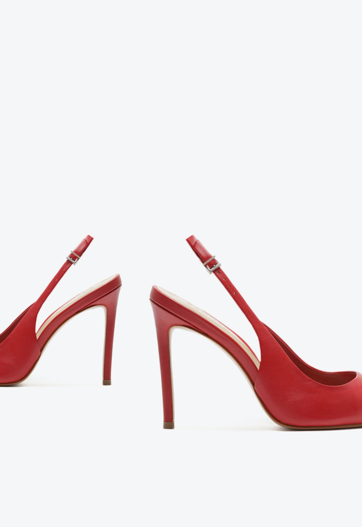 Sapato Scarpin Couro Vermelho