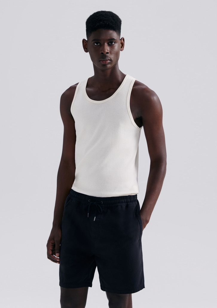 Shorts Preto Hering Masculino De Sarja
