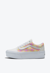 Tênis Old Skool Stackform Pastel Picnic Pink Plaid