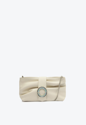 Bolsa Tiracolo Pouch Branca Schutz Evie Couro