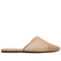 Mule Tela Transparente Bege