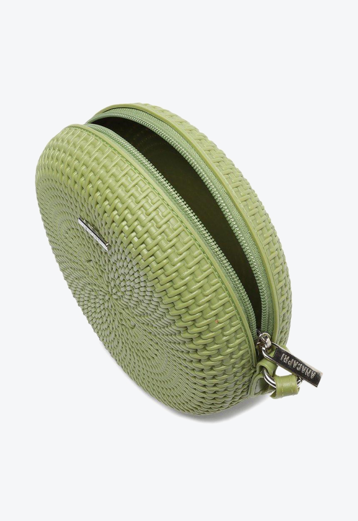 Crossbody Verde Anacapri Prado Redonda Texturizada