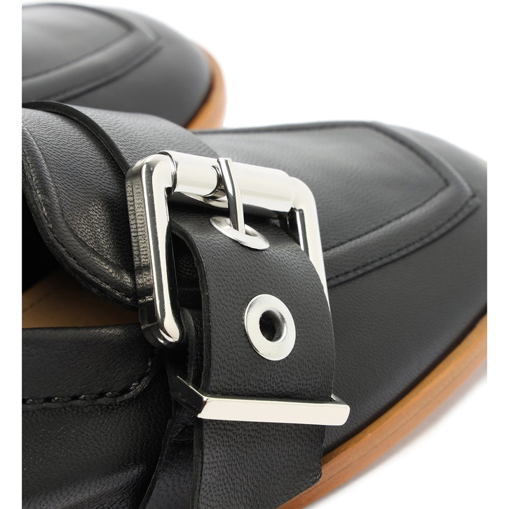 Sapato Mocassim Couro Fivela Preto