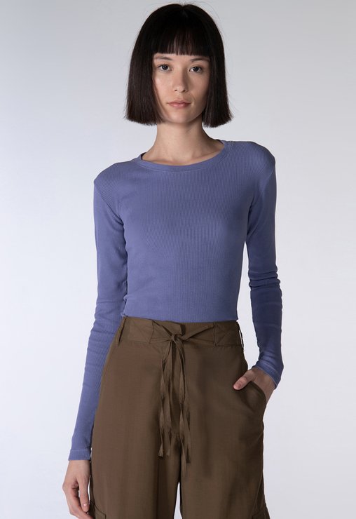CAMISETA AZUL SCHUTZ REBECA MANGA LONGA