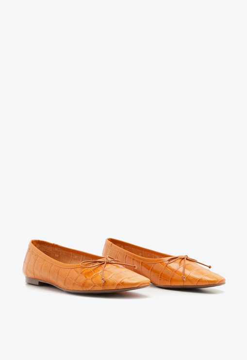 Sapatilha Schutz Ballerina Croco Gold