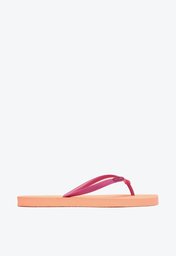 Chinelo De Dedo Laranja Roxo Arezzo Brizza Bico Quadrado