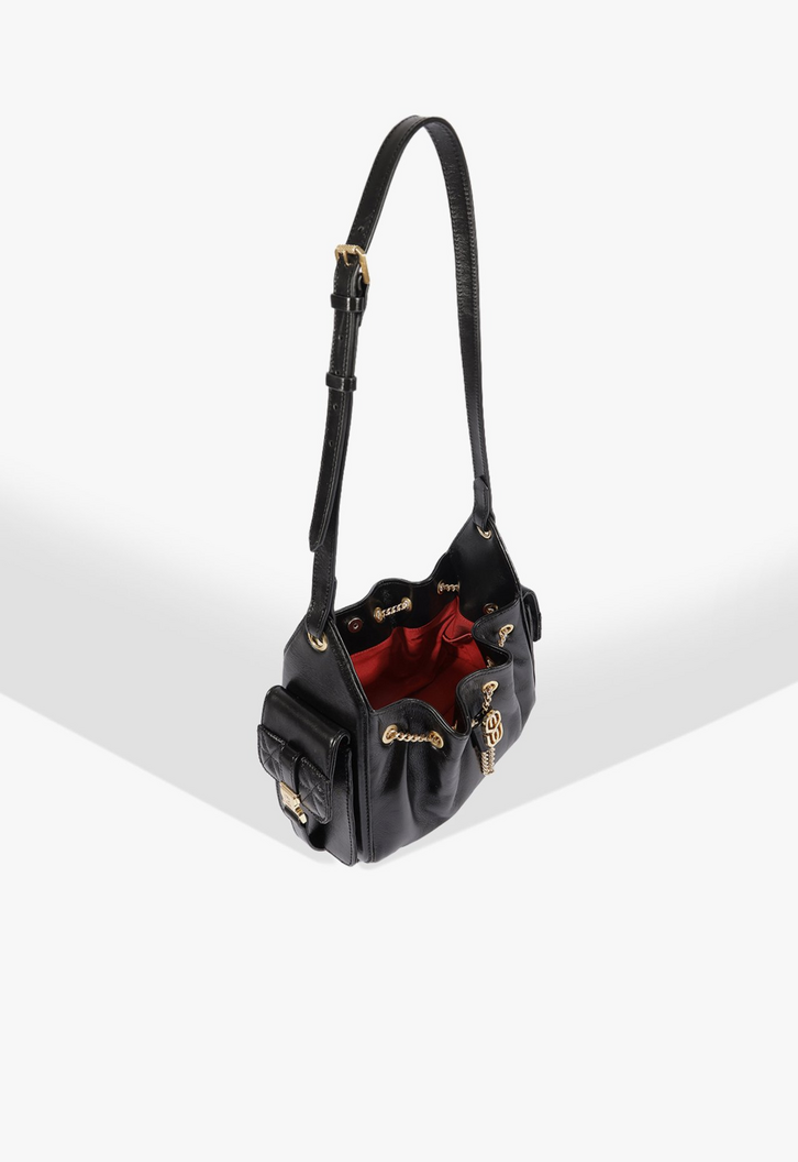 Bolsa Schutz Shoulder Média Lilibet Couro Preta | ZZ MALL