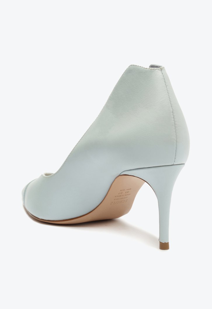 Sapato Scarpin Arlette Mid Couro Azul