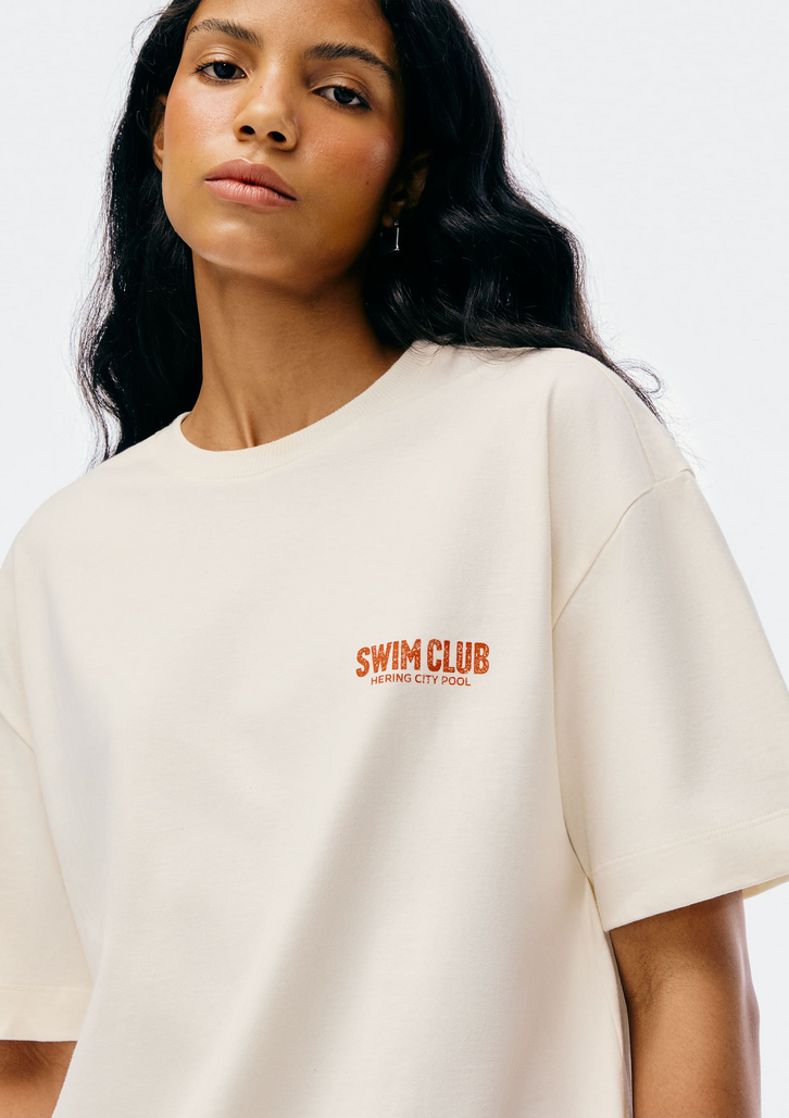 Blusa Off White Hering Oversized Estampada Super Cotton