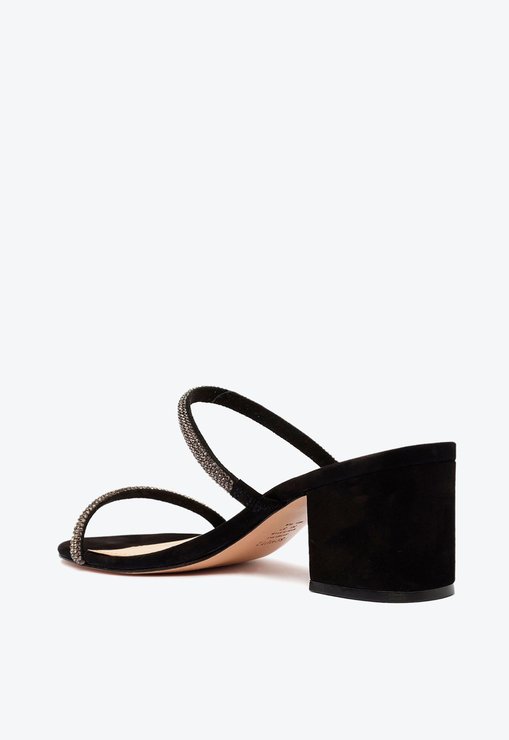 MULE Schutz BLOCK HEEL ARC GLAM BLACK