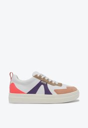 Tênis De Amarrar Branco Anacapri Detalhe Trendy Azul E Rosa