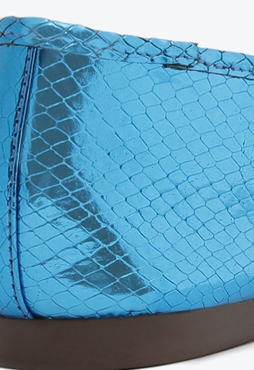 SAPATILHA AZUL SCHUTZ BALLERINA COURO