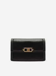 Bolsa Tiracolo Preta Arezzo Couro Média