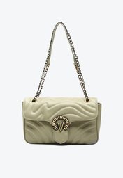 Bolsa Tiracolo Bege Vicenza Lily Média