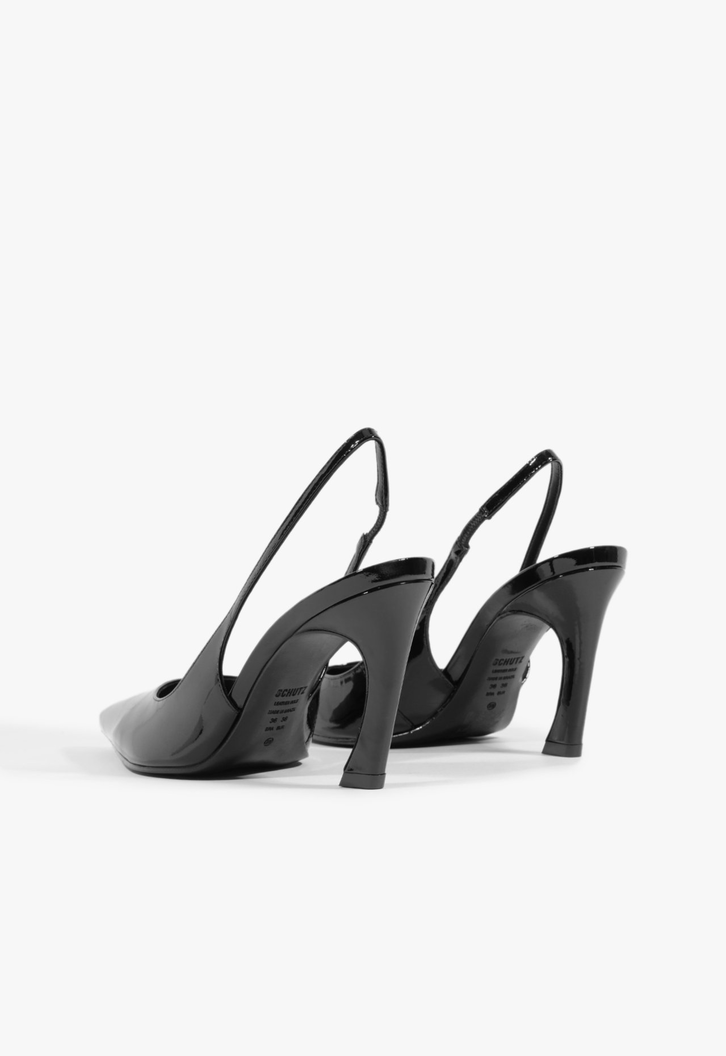 Scarpin Slingback Lexi Couro Preto
