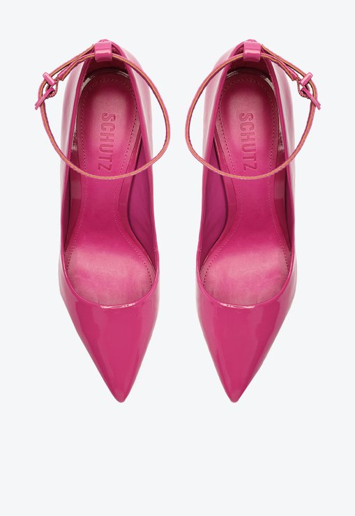 Sapato Scarpin Lexie Meia Pata Verniz Rosa