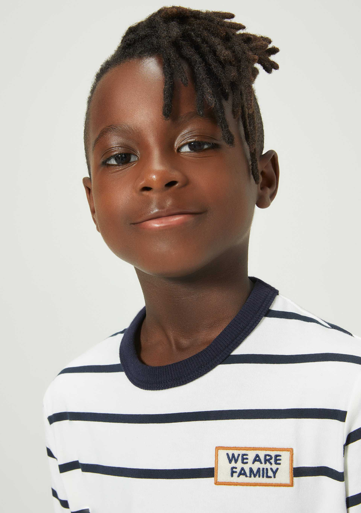 Pijama Azul Hering Curto Infantil Unissex Com Estampa Tal Pai Tal Filho