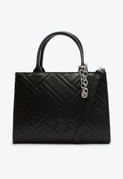 Bolsa Tote Preta Anacapri Correntes Média