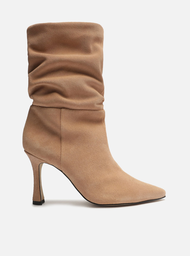 Bota Nude Arezzo Acamurçada Cano Médio Slouchy