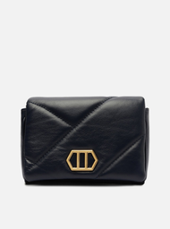 Mini Bag Tiracolo Azul Arezzo Couro Pingentes